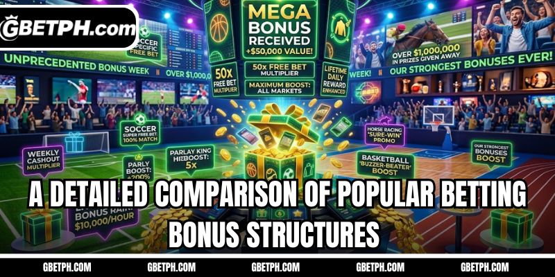 A detailed comparison of popular betting bonus structures