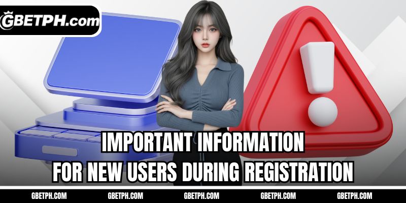 Important information for new users during registration